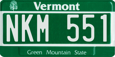 VT license plate NKM551