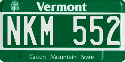 VT license plate NKM552