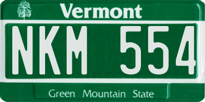 VT license plate NKM554