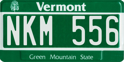 VT license plate NKM556