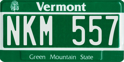VT license plate NKM557