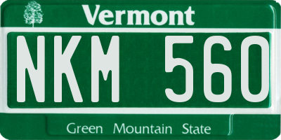VT license plate NKM560