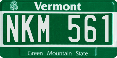 VT license plate NKM561