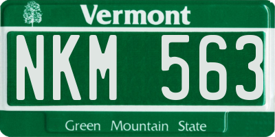 VT license plate NKM563