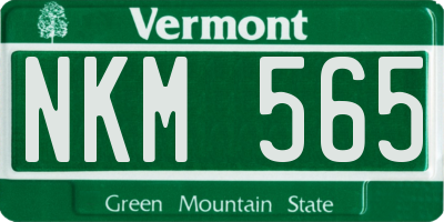 VT license plate NKM565