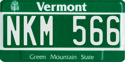 VT license plate NKM566