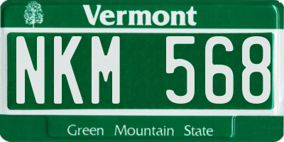 VT license plate NKM568
