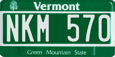 VT license plate NKM570