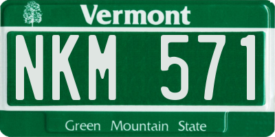 VT license plate NKM571