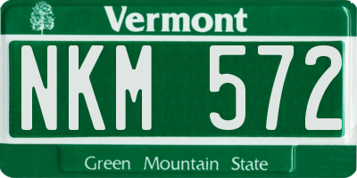 VT license plate NKM572