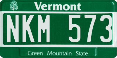VT license plate NKM573