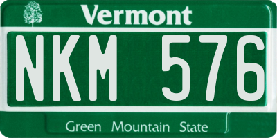 VT license plate NKM576