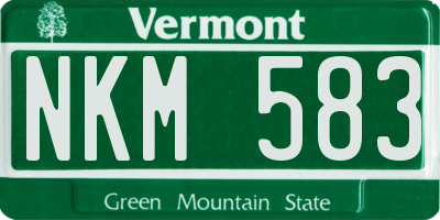 VT license plate NKM583