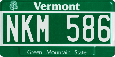 VT license plate NKM586