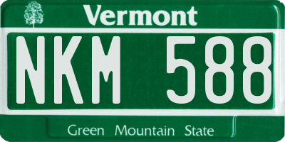VT license plate NKM588