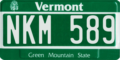 VT license plate NKM589