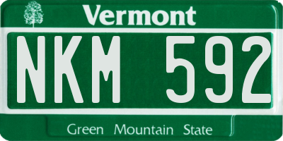 VT license plate NKM592