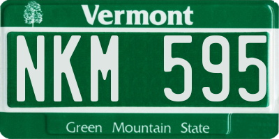VT license plate NKM595