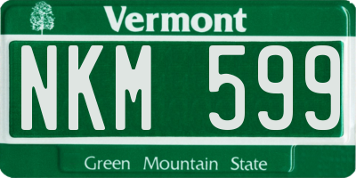 VT license plate NKM599