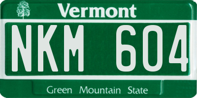 VT license plate NKM604