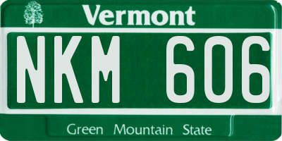 VT license plate NKM606