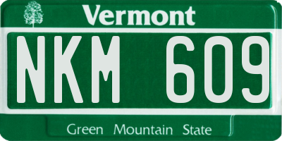 VT license plate NKM609