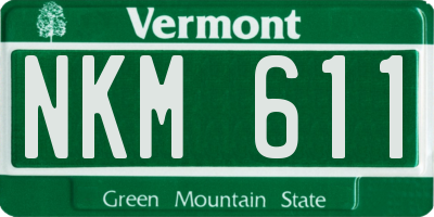 VT license plate NKM611