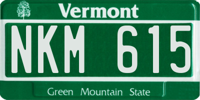 VT license plate NKM615