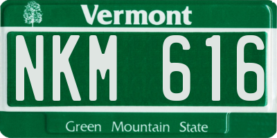 VT license plate NKM616