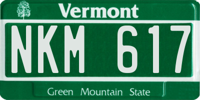 VT license plate NKM617