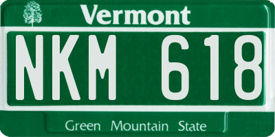 VT license plate NKM618