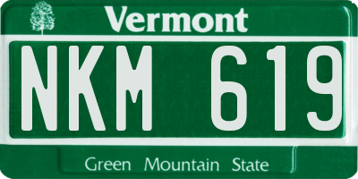 VT license plate NKM619