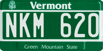 VT license plate NKM620