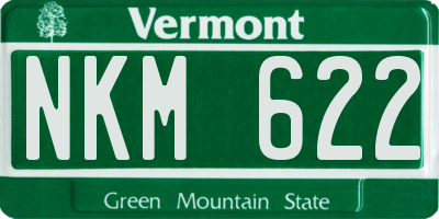 VT license plate NKM622