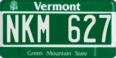 VT license plate NKM627