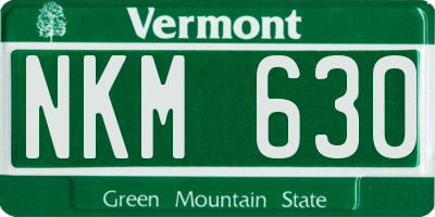 VT license plate NKM630