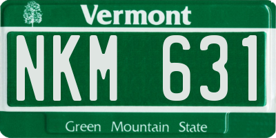 VT license plate NKM631