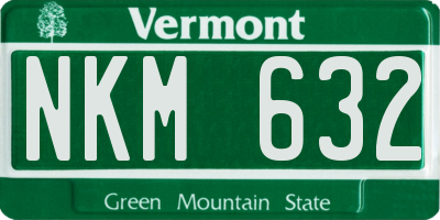 VT license plate NKM632