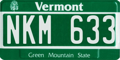VT license plate NKM633