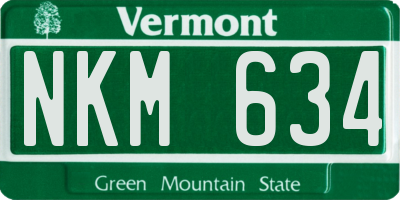 VT license plate NKM634