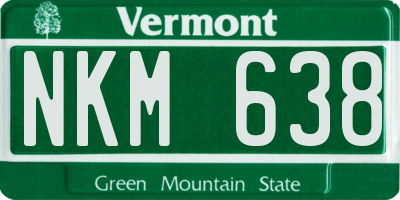VT license plate NKM638
