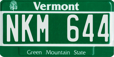 VT license plate NKM644