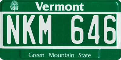 VT license plate NKM646