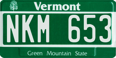 VT license plate NKM653