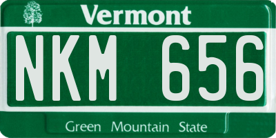 VT license plate NKM656