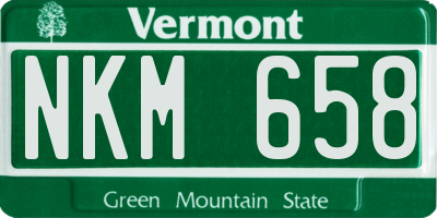 VT license plate NKM658