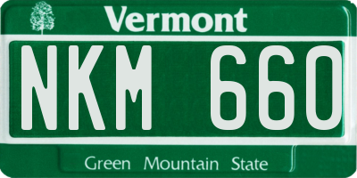 VT license plate NKM660