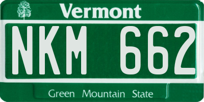 VT license plate NKM662