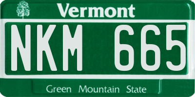 VT license plate NKM665