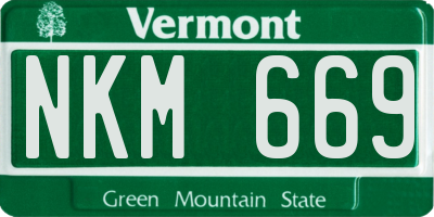 VT license plate NKM669